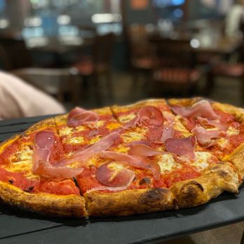 Providence Coal-Fired Pizza signature dishes Margherita PizzaJoey Pizza (Broccoli Rabe and Sausage)Coal-Fired Wings